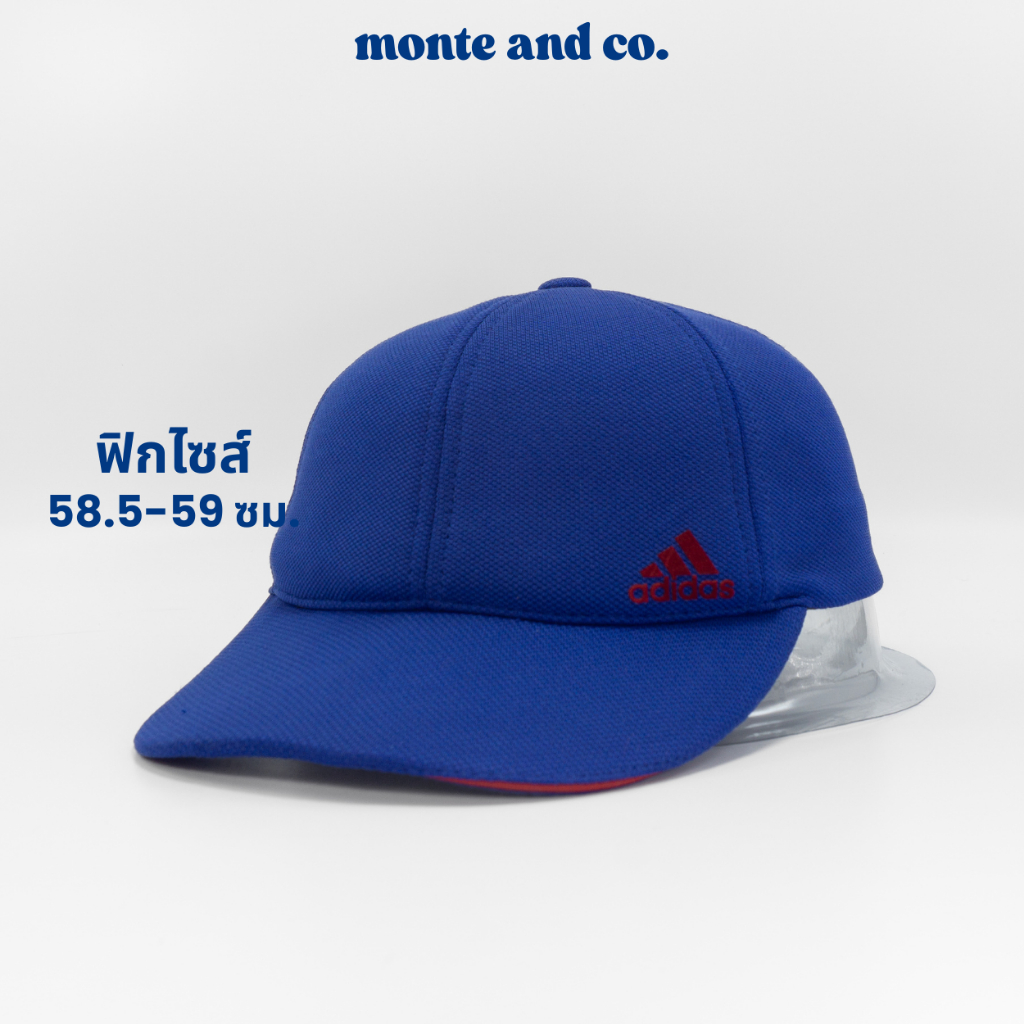[หมวกมือสอง]🧢ADIDAS🧢สีน้ำเงิน| ของแท้ | ฟิกไซส์ | สภาพดี (ถ่ายจากสินค้าจริง)