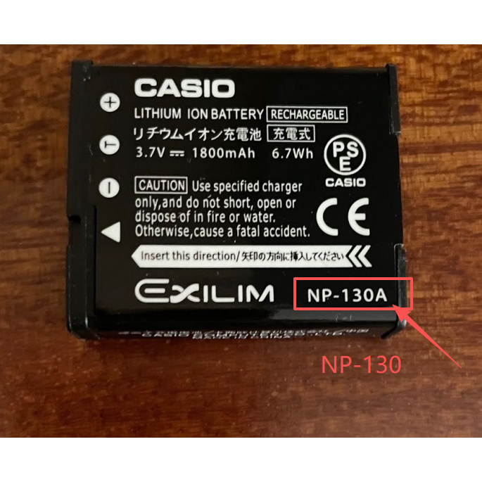 (COD) Casio NP-130 Genuine Charger Battery แบตเตอรี่ของแท้ for Digital Cameras EXILIM EX-10 100 ZR400 ZR2000 ZR3500 ZR50