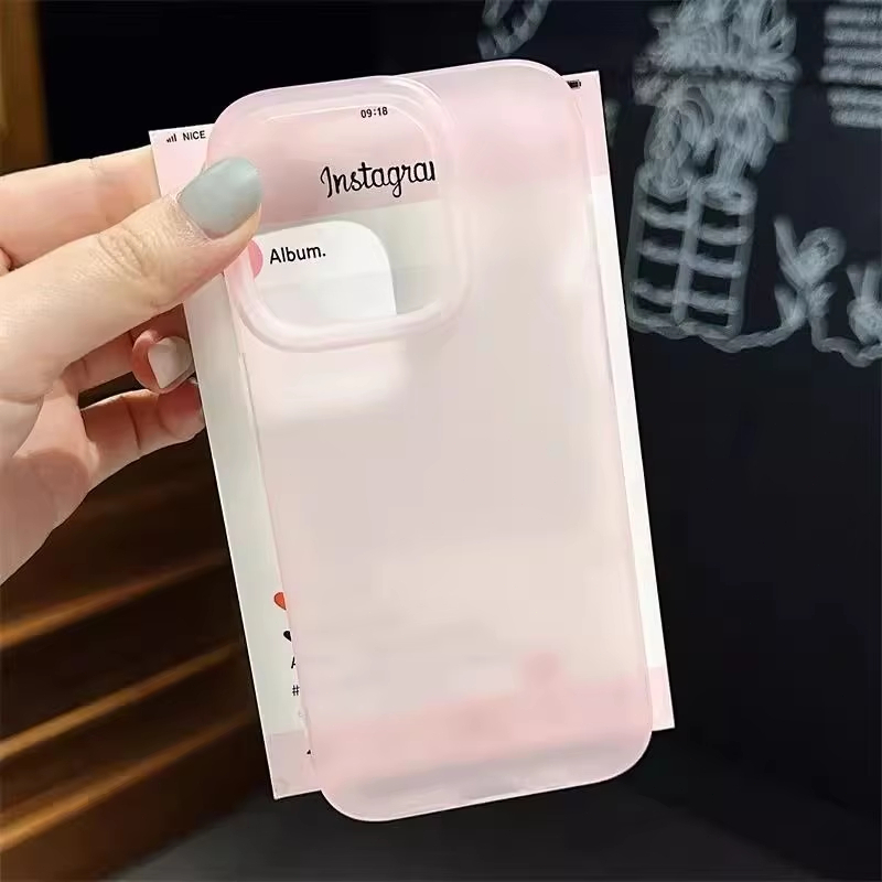 เคสโทรศัพท์มือถือ for iPhone 17 16 11 13 15 14 12 Pro Max 16 15 14 Plus 17Air สีดำด้านและสีขาวสุดนุ่มและป้องกันการตก