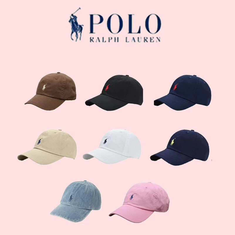【ของแท้ 100%】 หมวกเบสบอล Ralph Lauren, หมวกเบสบอลโลโก้คลาสสิก, สินค้าแฟชั่น (จัดส่งรวดเร็ว)