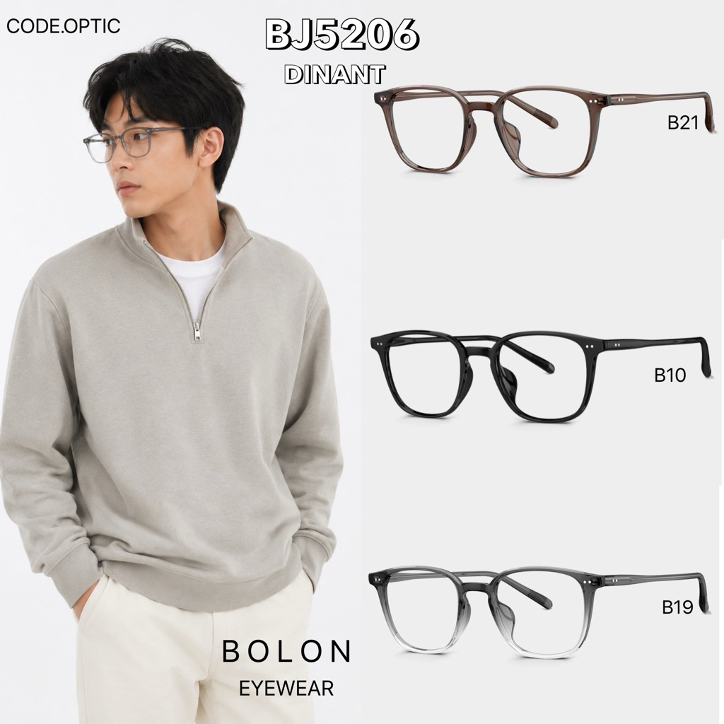 🚚ของแท้/ส่งเร็ว💨 BOLON BJ5206 B10 B19 B21 Dinant กรอบแว่นสายตาโบลอน แว่นญาญ่า  Official Authorized D