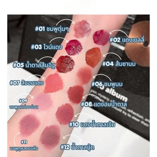 D010 Cappuvini ลิปสติก ลิปทินท์ 12 สีน่ารักเนื้อแมตต์ กํามะหยี่ ธรรมชาติ กันน้ํา ติดทน