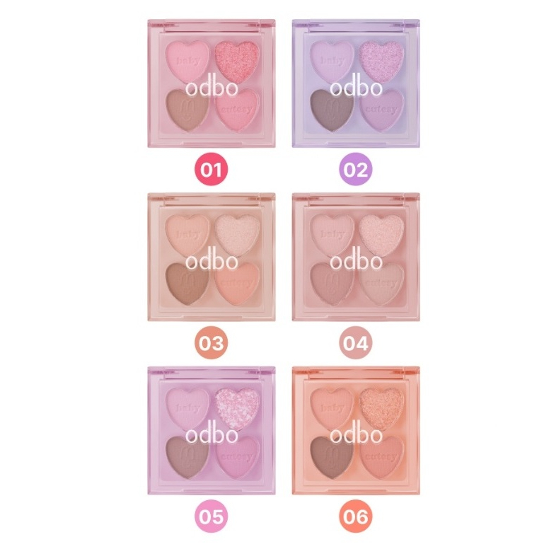 Odbo baby cute palette 1.8 g โอดีบีโอ เบบี้ คิ้วท์ซี่ พาเลท เนื้อเนียน ( OD2035 )