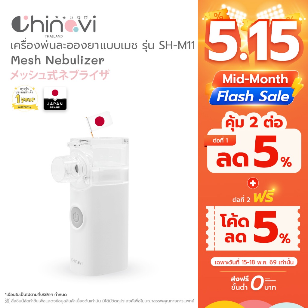 Chinavi เครื่องพ่นยา แบบพกพา Mesh Nebulizer M11