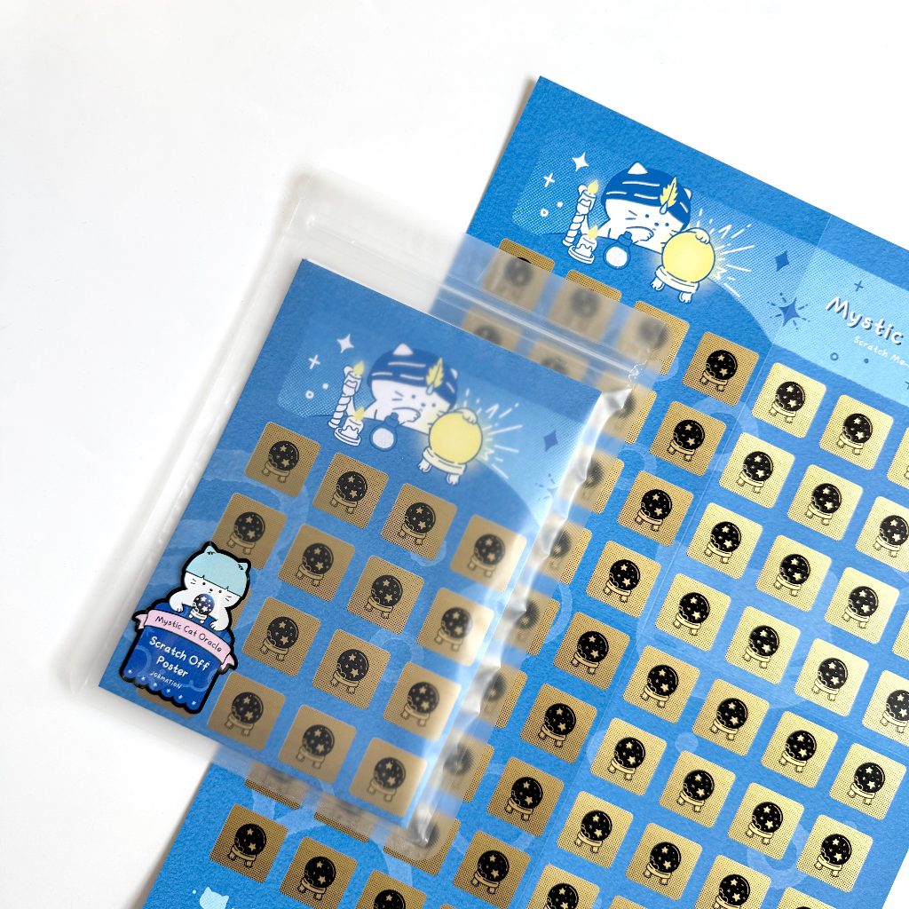 Oracle Cat Scratch-Off Poster โปสเตอร์ขูด เทพแมวพยากรณ์ | Jormation