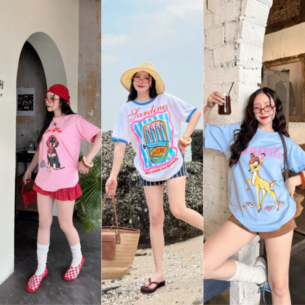 พร้อมส่ง อก 40 นิ้ว เสื้อเบบี้ททรี ผ้านุ่มเด้ง ผ้าเกาหลี นุ่มๆ nothing house