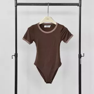 Atipashop - Candy Trim Bodysuit | บอดี้สูทกุ้นแขนสั้น เว้าหลัง สีสันสดใส
