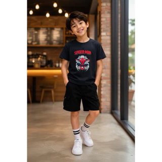 เสื้อยืดเด็กชาย เนื้อผ้าคอตตอน100 สกรีนลายสุดเท่ห์