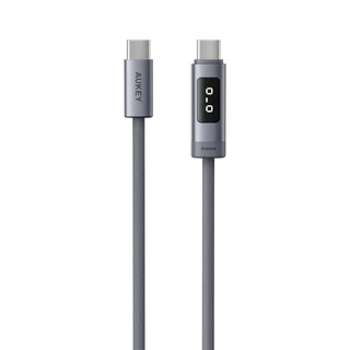 AUKEY CB-DCC246 สายชาร์จเร็ว Circlet Blink 240W EMO USB-C Cable 2m. พร้อมหน้าจอ LED