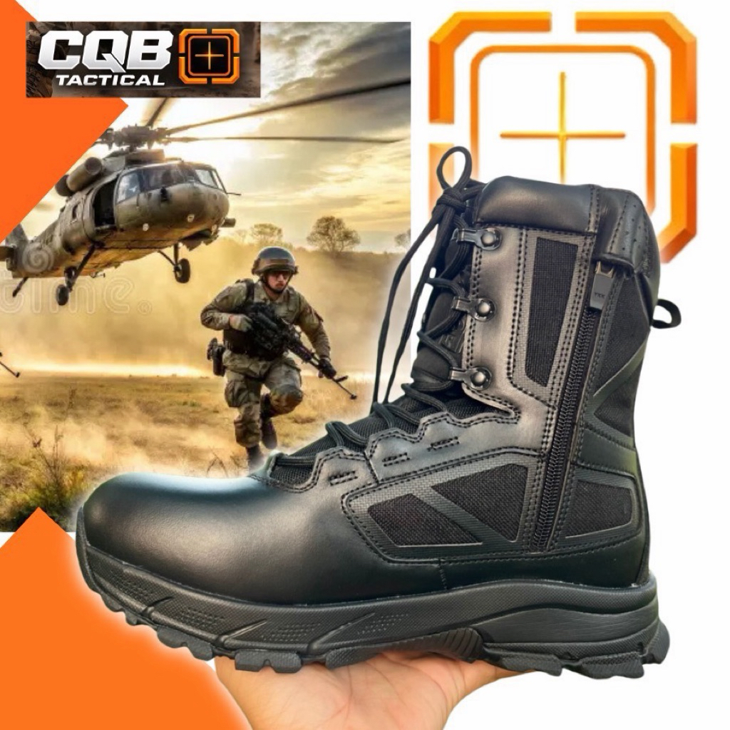 รองเท้าคอมแบทยุทธวิธี CQB B2 มีซิปข้างเบาใส่สบาย