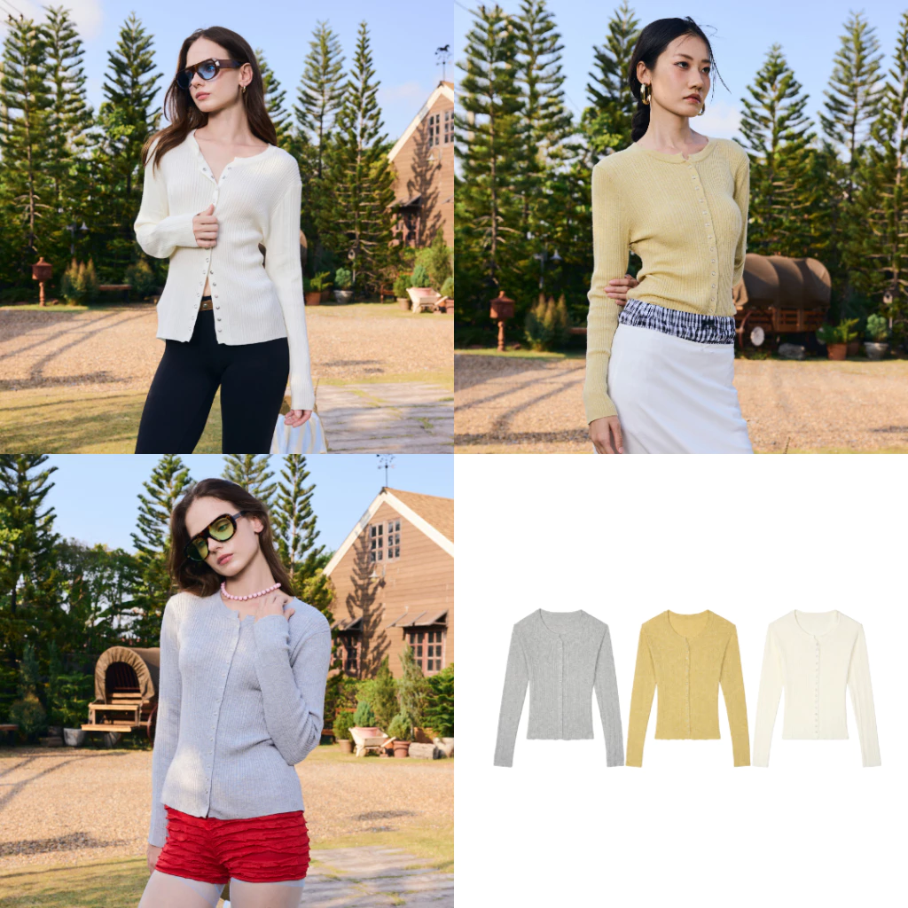 EVERYDAY - Charlotte Top เสื้อไหมพรมกระดุมสแน๊ป