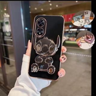เคส สติช กระจกน่ารักสำหรับ Samsung S26 S26Plus S26Ultra A57 A37 S25FE S24FE A17 A07 A56 A36 ตั้งได้ หมุนได้ 360 องศาQ11