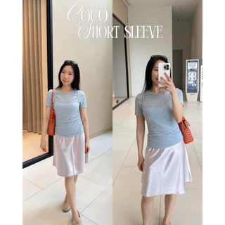 UIUI | แขนสั้น COCO SHORTSLEEVE SET เสื้อแขนสั้น + เสื้อสายเดี่ยว ผ้าซีทรู