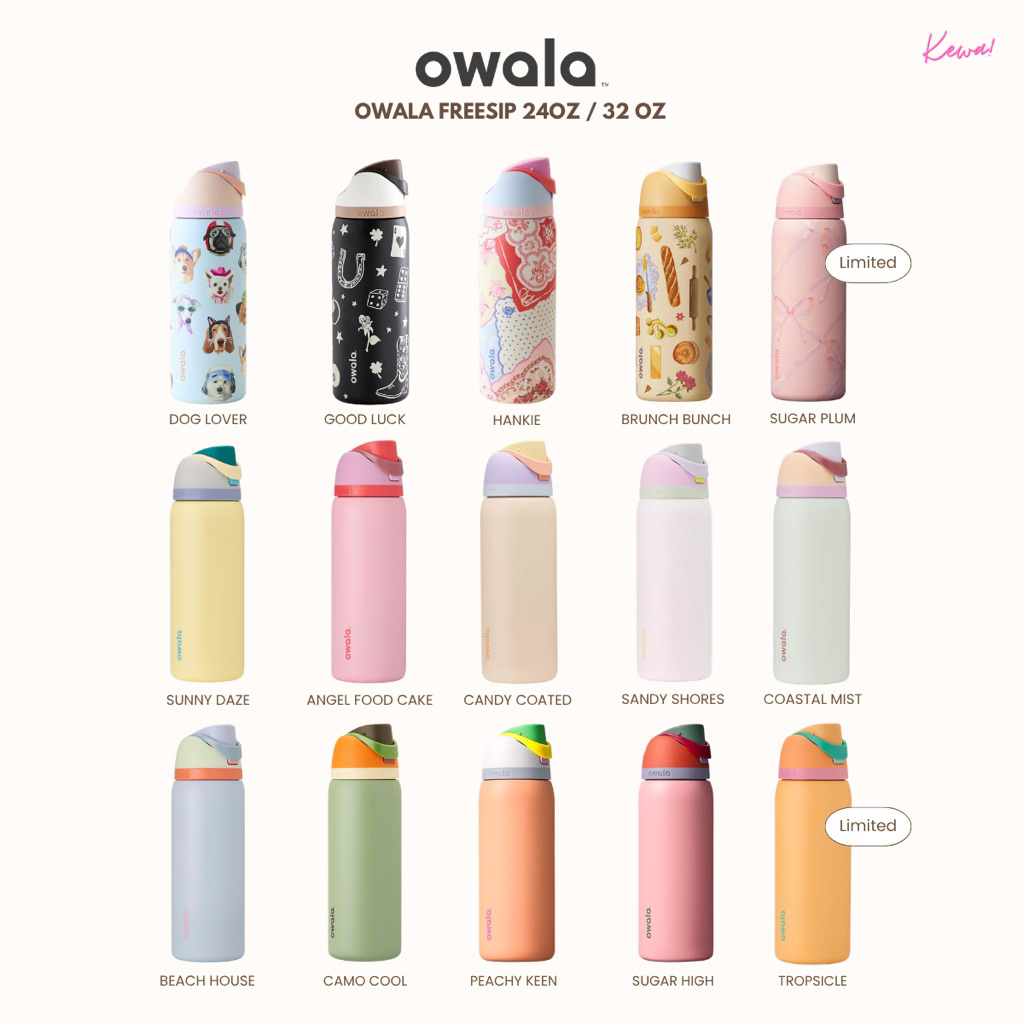 (พร้อมส่ง) ขวดน้ำเก็บความเย็น Owala Freesip water bottle 24oz 32oz