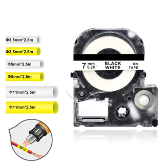 เทปหดท่อความร้อน EPSON ที่รองรับ1ชิ้น Φ3.5mm/5มม./11มม. SU11S SU5S SU5Y SU11Y SU3Y สำหรับเครื่องพิมพ์ฉลาก Epson LW300