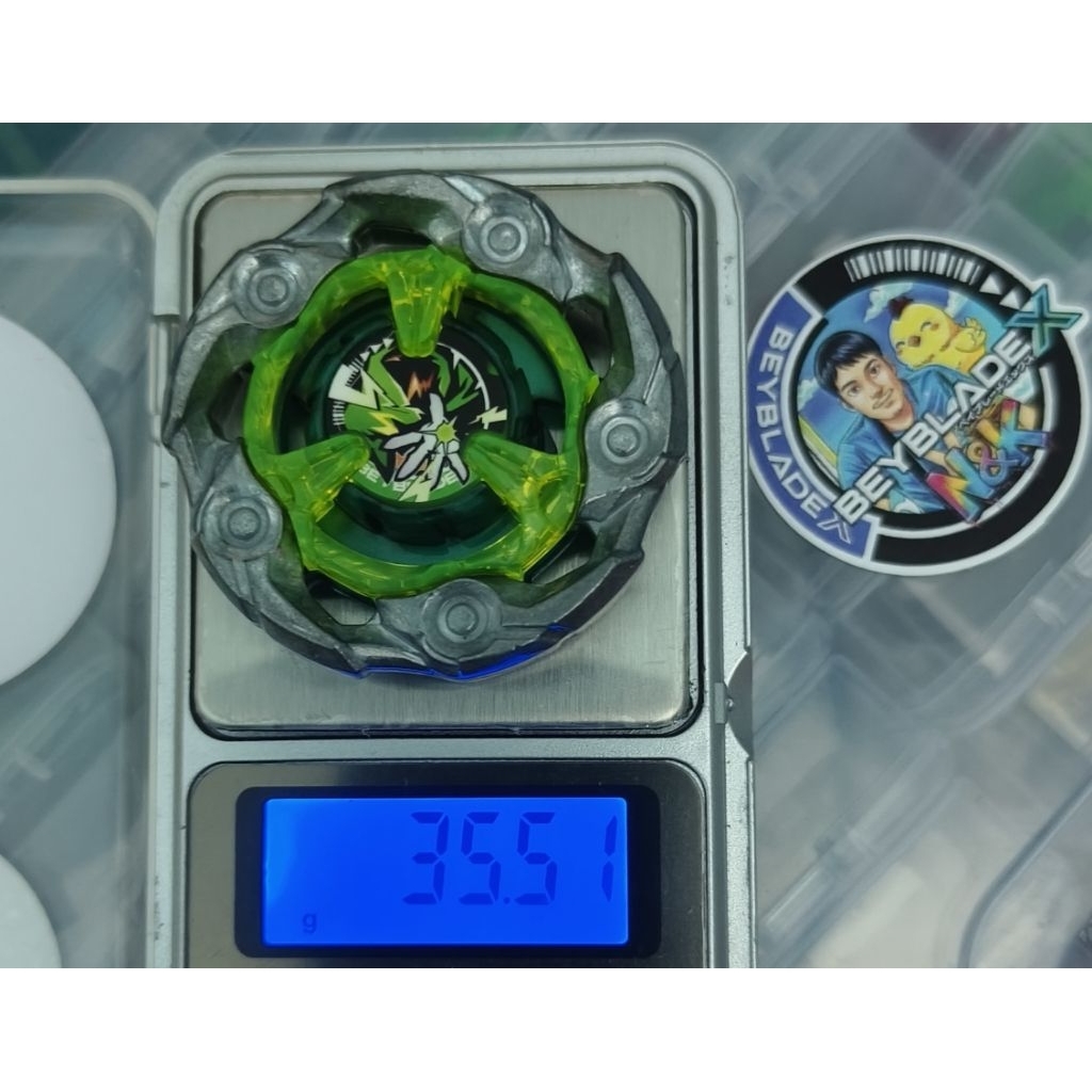 UX-03 จากกล่องสุ่ม ของแท้!! BEYBLADE X Wizard Rod(แค่ตัวเบลด) สีเขียว ของหายาก