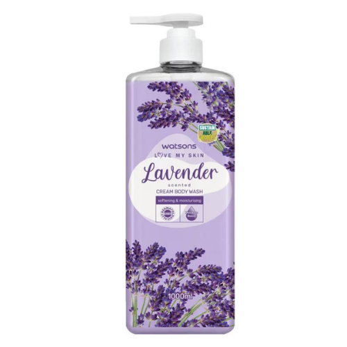 Watsons Love My Skin Lavender Scented Cream Body Wash 1000ml.วัตสันส์ ครีมอาบน้ำ กลิ่นลาเวนเดอร์ ขนาด1000มล