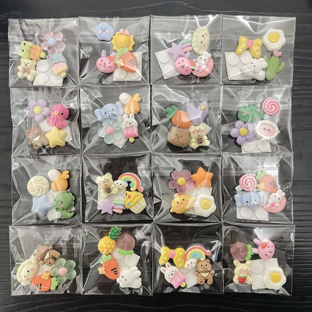 สติกเกอร์3Dนูน DIY ตกแต่งแก้วน้ำ/เคสมือถือ เรซิ่นการ์ตูนน่ารัก สติกเกอร์ตกแต่งแก้วน้ำ กันน้ำ ติดแน่น