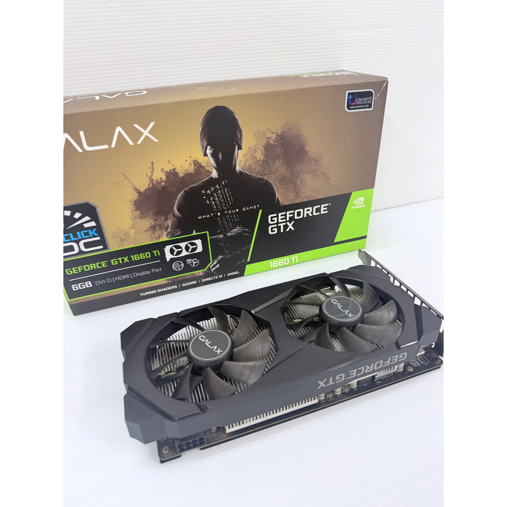 การ์ดจอ VGA  GALAX GeForce® GTX 1660 Ti (1-Click OC) 6GB  มือสอง มีประกัน 7 วัน