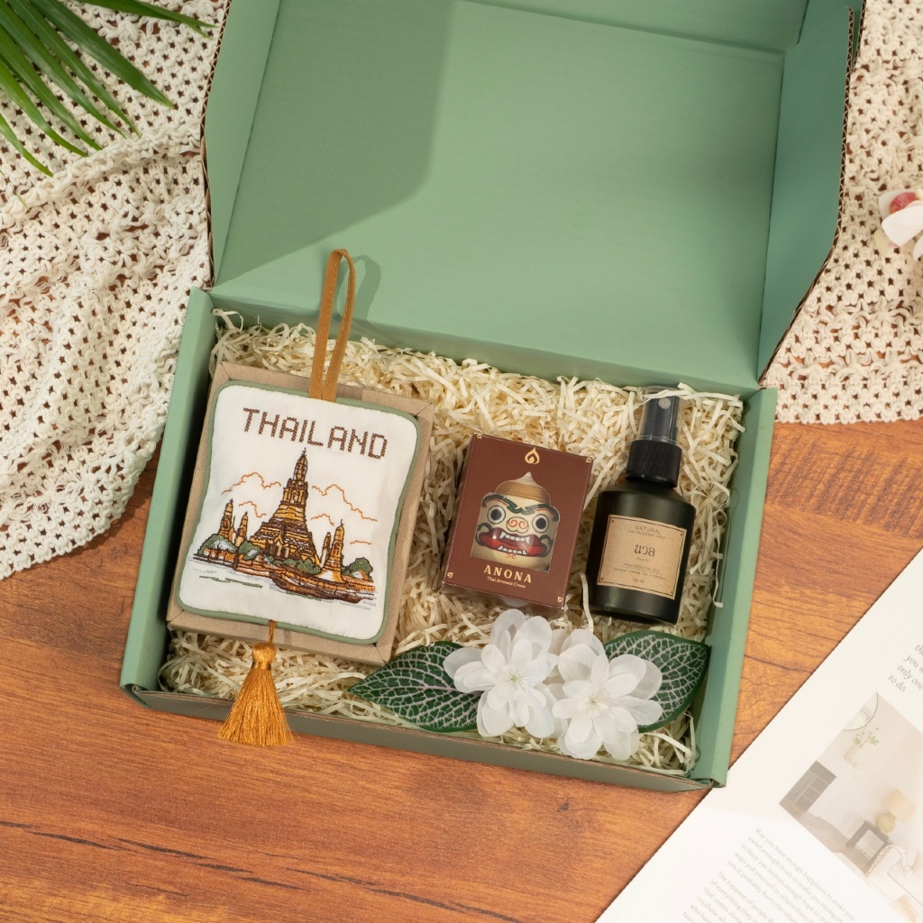 ANONA Thailand| BANGKOK/ THAILAND BLESSING GIFT SET เซตของขวัญไทยๆขนาดกลางรวมผลิตภัณฑ์อโรม่า