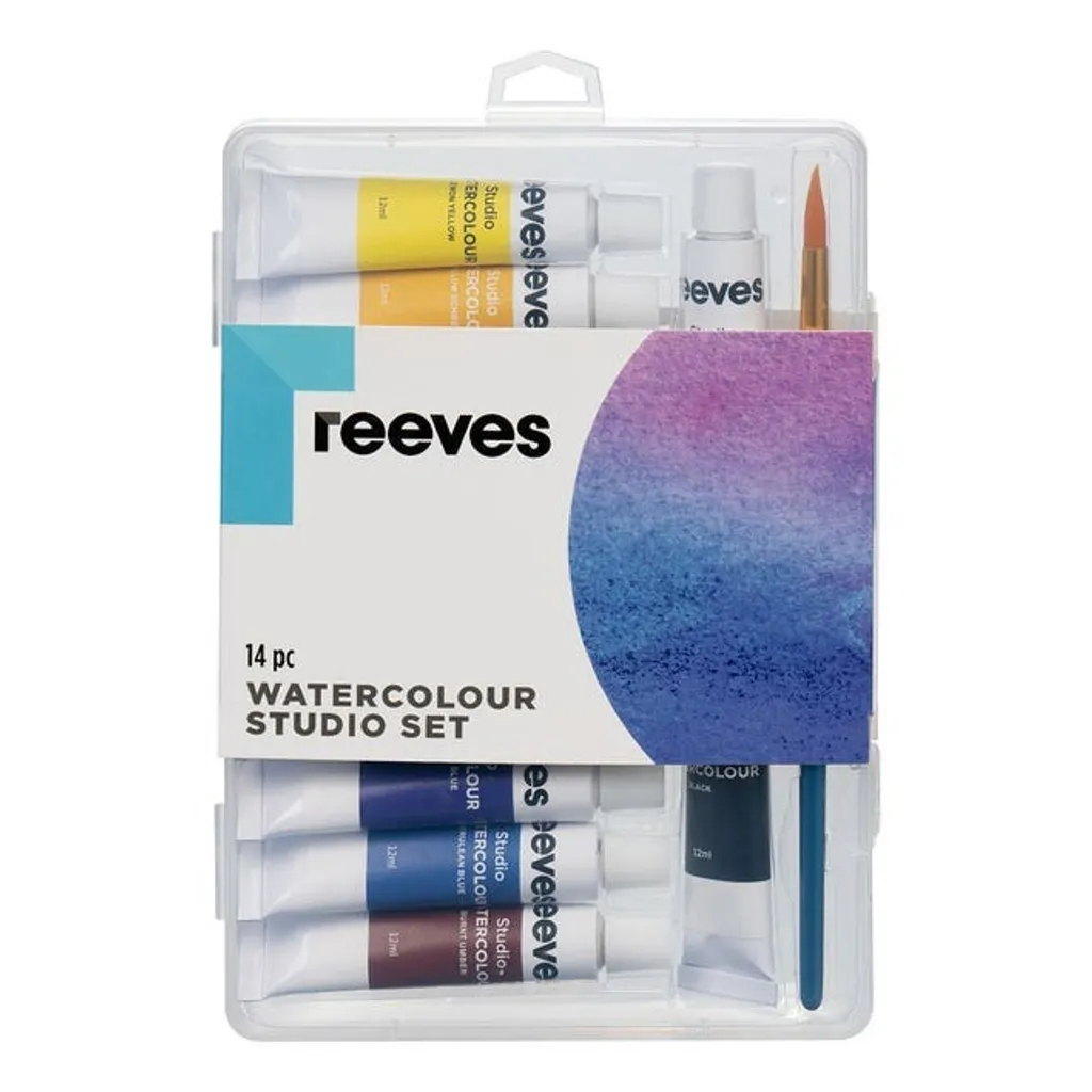 REEVES Water colour Studio Set 14pc 12colour