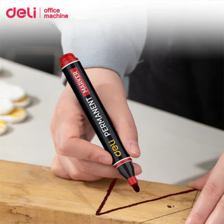 Deli ปากกาเคมี 1.8 มม ปากกามาร์คเกอร์ ปากกาเขียนถุงพลาสติก แห้งเร็ว กันน้ำ Permanent Marker