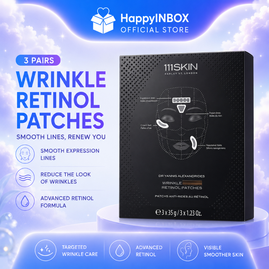 (ฉลากไทย ราคาเต็ม 8150 บาท)111SKIN Wrinkle Retinol Patches แผ่นมาส์กเรตินอล ผิวกระชับ 3 แผ่น