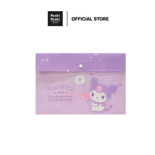 Moshi Moshi แฟ้ม แฟ้มใส่เอกสาร แฟ้มกระดุมขยายก้น A4 ลาย Kuromi ลิขสิทธิ์แท้จากค่าย Sanrio รุ่น 6100007103-7104