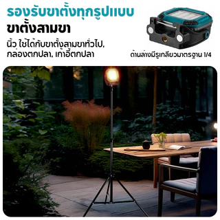 ไฟตั้งแคมป์พกพา LED อเนกประสงค์ แม่เหล็กแรง Type-C ชาร์จ USB กันน้ำ ไฟส่องสว่าง ตกปลา ฉุกเฉิน ไฟทำงาน