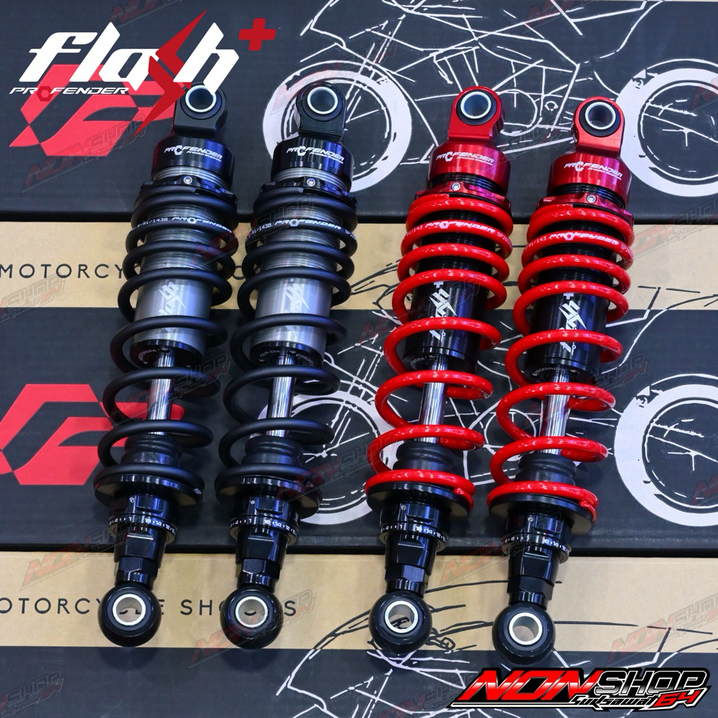 โช้คProfender รุ่นFlash Plus (สำหรับรถแข่ง) ใส่Honda Wave110i 125led ความสูง320-310มิล