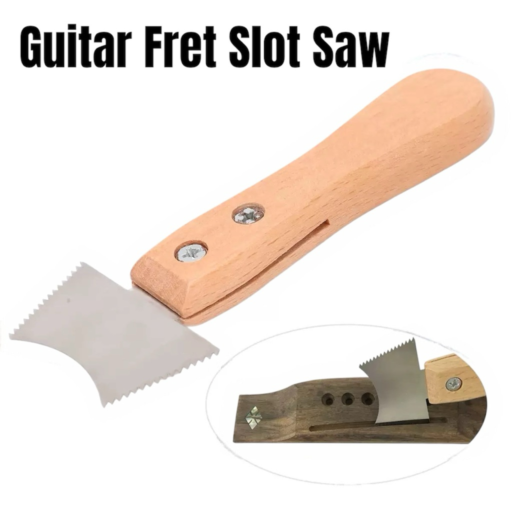 Guitar Fret Sot Sawเครื่องมือทําความสะอาดFret กีตาร์ร่อง Saddle ด้ามไม้จับถนัดมือ ทนทานแข็งแรง สินค้ามีพร้อมส่ง