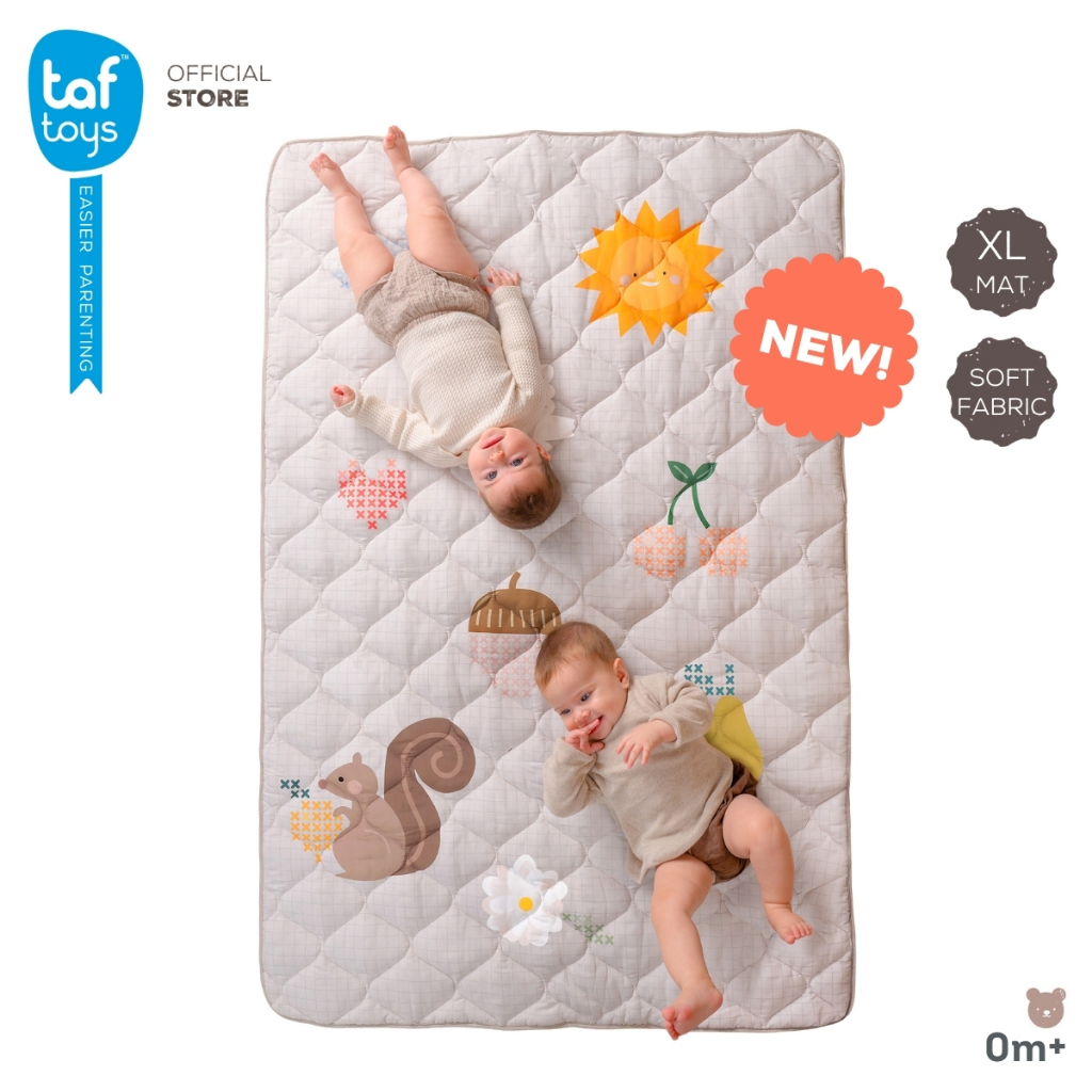 Taf Toys แผ่นรองคลาน พับได้ Fantasy Bloom Quilted Playmat แผ่นกิจกรรม ของใช้เด็กแรกเกิด