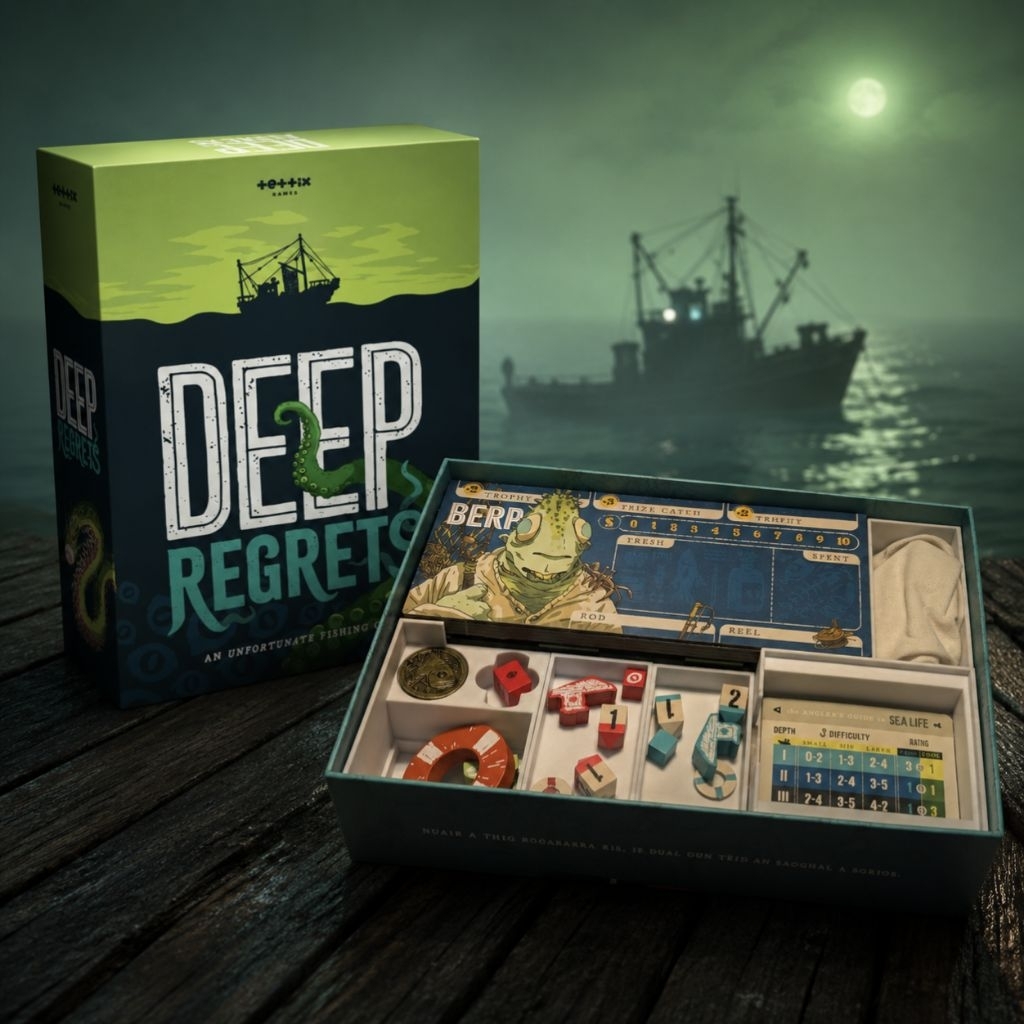 ​🎣 [3D Print] Deep Regrets Insert & Organizer (วัสดุ PETG แข็งแรงทนทาน) สำหรับจัดระเบียบบอร์ดเกม (ไม่รวมตัวเกม)
