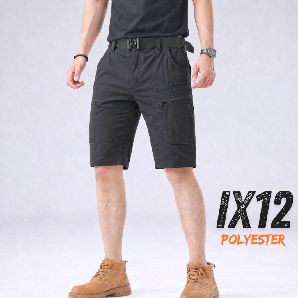 IX12 กางเกงคาร์โก้ กางเกงยุทธวิธี ผ้ายืด มีซับใน มีช่องกระเป๋าหลายช่อง S-4XL