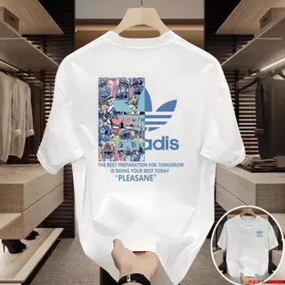 COD✅【จัดส่งจากกรุงเทพ】เสื้อยืดชาย ไม่หดตัว ผ้าฝ้าย เสื้อยืดแขนสั้น สวมใส่สบาย สไตล์ถนน