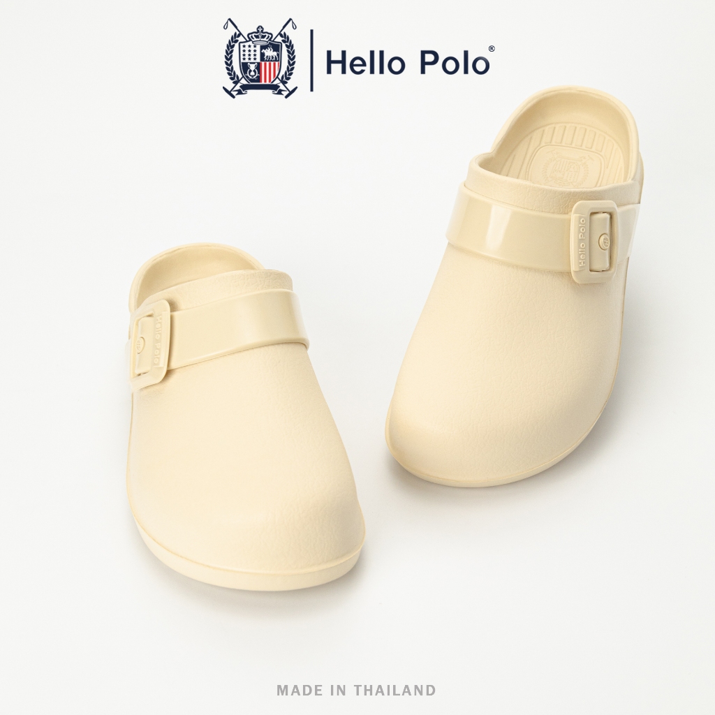 Hello Polo รองเท้าแตะผู้หญิง รองเท้าเปิ กันลื่น ทนต่อการสึกหรอ พื้นหนา วัสดุ EVA พื้นนุ่มมาก เบาสบาย Unisex HP8034A
