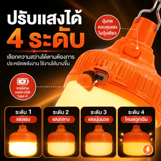 【รับประกัน10ปี】หลอดไฟ โซล่าเซลล์ LED Solar Cell ไฟโซล่าเซลล์ ส้ม ไล่ยุง ล่อแมลง พลังงานแสงอาทิตย์