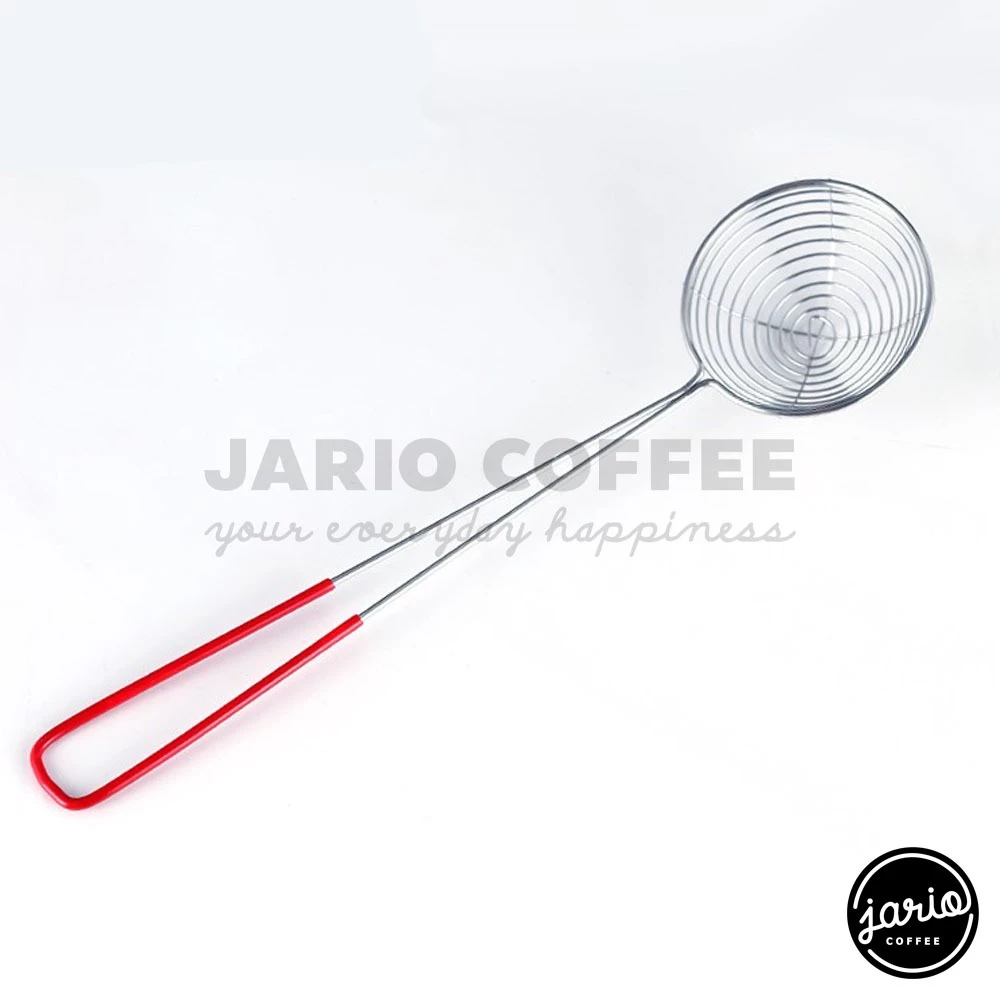 Jario ช้อนตักไข่มุก ตะแกรงตักไข่มุก สแตนเลส สำหรับทำชานมไข่มุก Pearl Boba Spoon