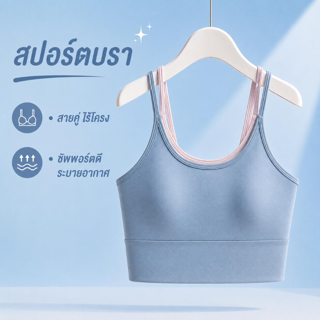 Palyo สปอร์ตบรากันกระแทก ผ้านุ่ม ยืดหยุ่นดี ซัพพอร์ตหน้าอก สำหรับออกกำลังกาย #006
