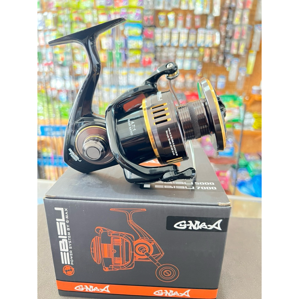 รอกสปินนิ่ง จีแมกซ์ ตัวใหญ่ งานทะเล และงานปลาบึก G-max Spinning reel EBISU เบอร์ 5000 เบอร์ 7000