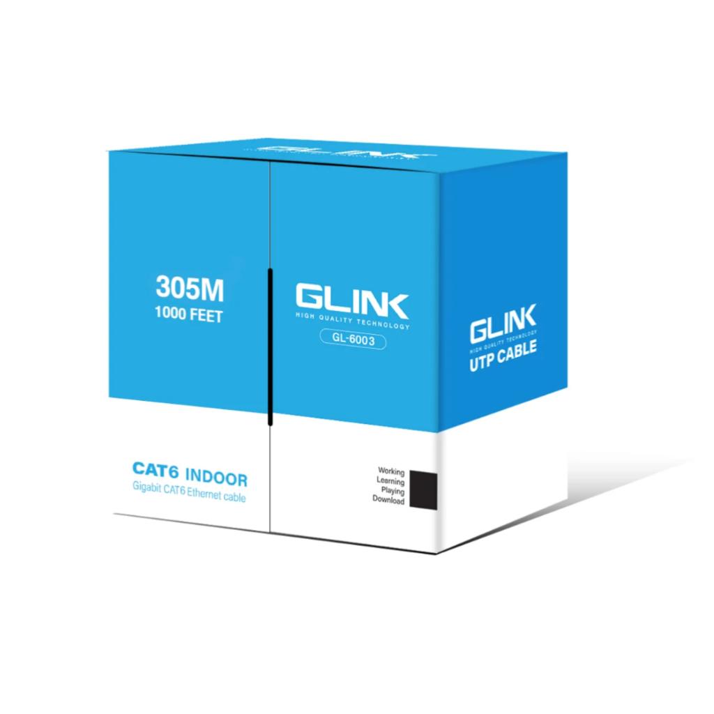 สาย LAN BLUE Series GLINK รุ่น GL-6003 (CAT6 indoor 305M)