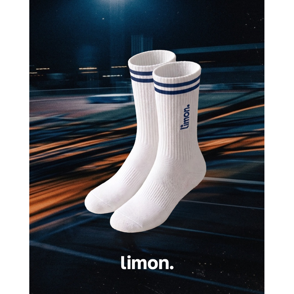 (พร้อมส่ง!) ถุงเท้า Limon. สีWHITE