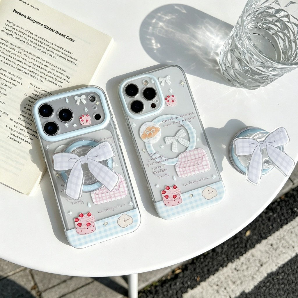 เคส IMD สำหรับ โบว์ฟ้า งานด้าน ไม่เป็นรอยนิ้วมือไอโฟน16 iphone17promax 17 17pro 16promax 13 14 15 16plus 11 14promax