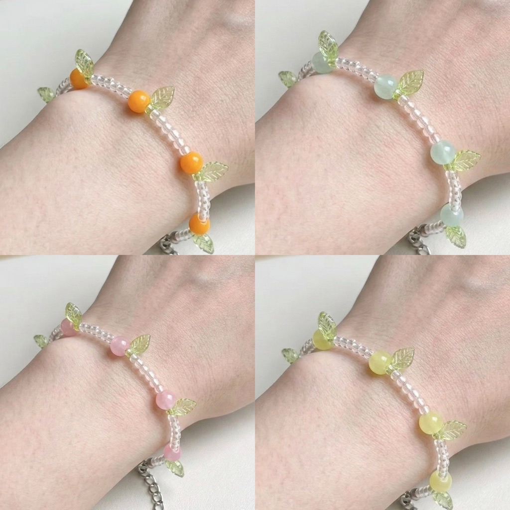 [TACHA] jelly fruit กำไลข้อมือลูกปัดผลไม้ -• ˚ ༘
