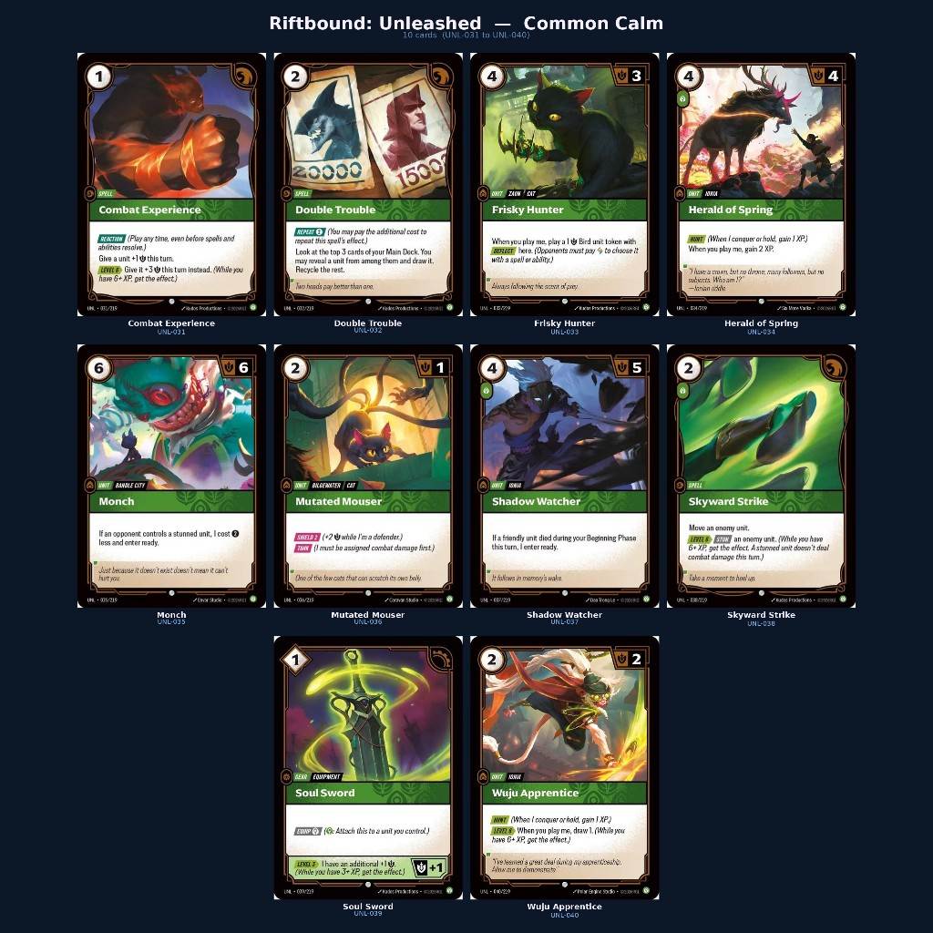 Riftbound : Unleashed Common single card (Calm)