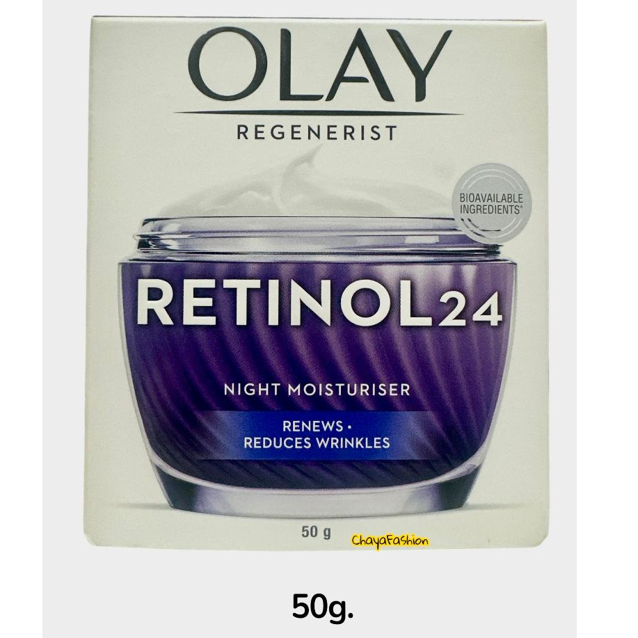 *SALE* Olay โอเลย์ รีเจนเนอรีส เรตินอล24 ไนท์ มอยเจอร์ไรเซอร์ 50 กรัม Exp02/29