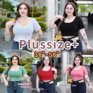 Plussize crop อก38-60นิ้ว ครอปสาวอวบคอยู