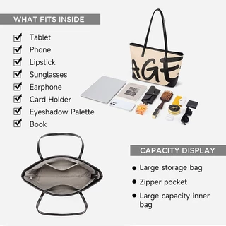 AGE FREE Mello bag กระเป๋าโท้ทขนาดใหญ่ กระเป๋าผู้หญิงทรงคลาสสิก กระเป๋าสะพายไหล่ กระเป๋าสีสันสดใสทันสมัย