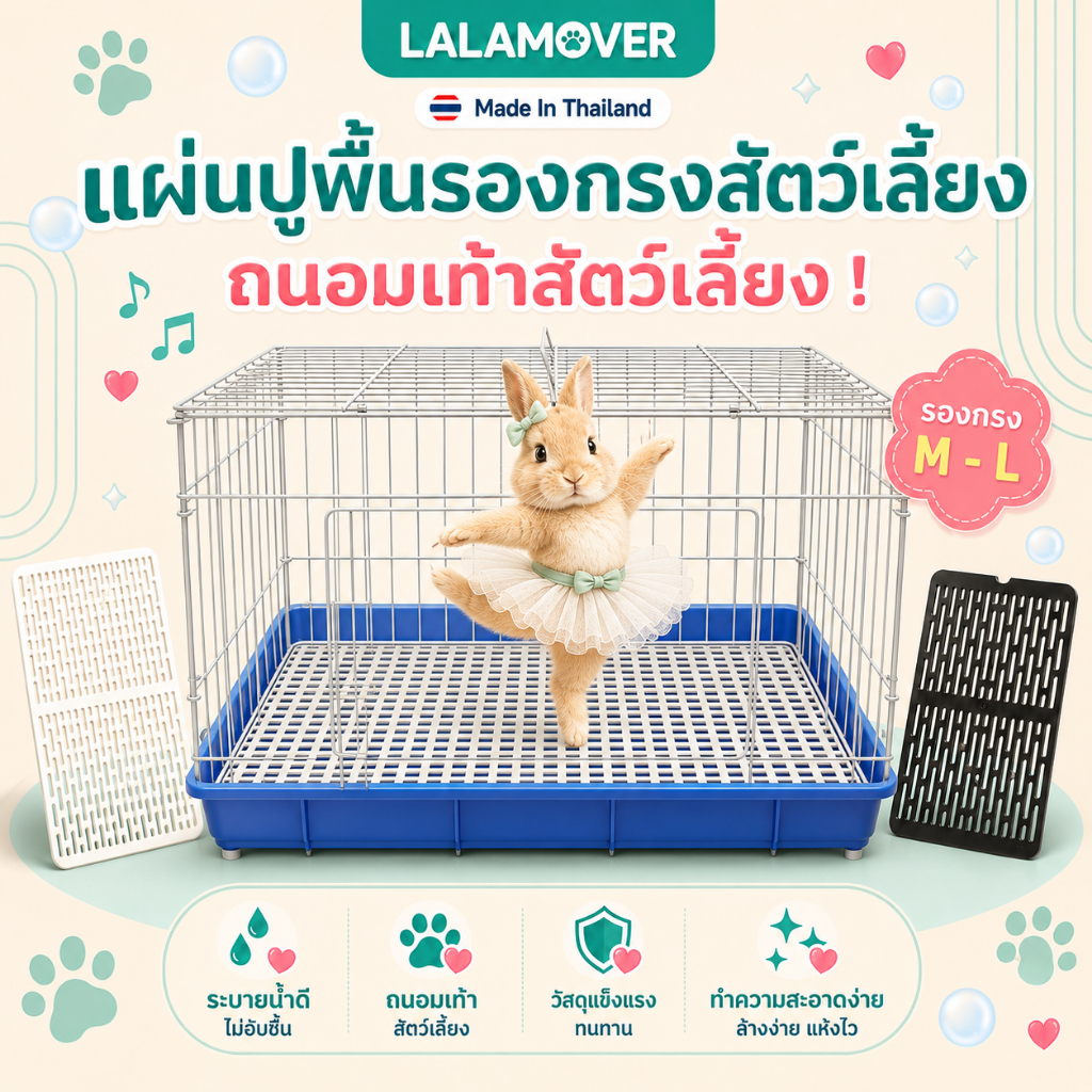 แผ่นรองกรง เเผ่นรองสัตว์เลี้ยง เเผ่นรองเท้ากระต่าย
