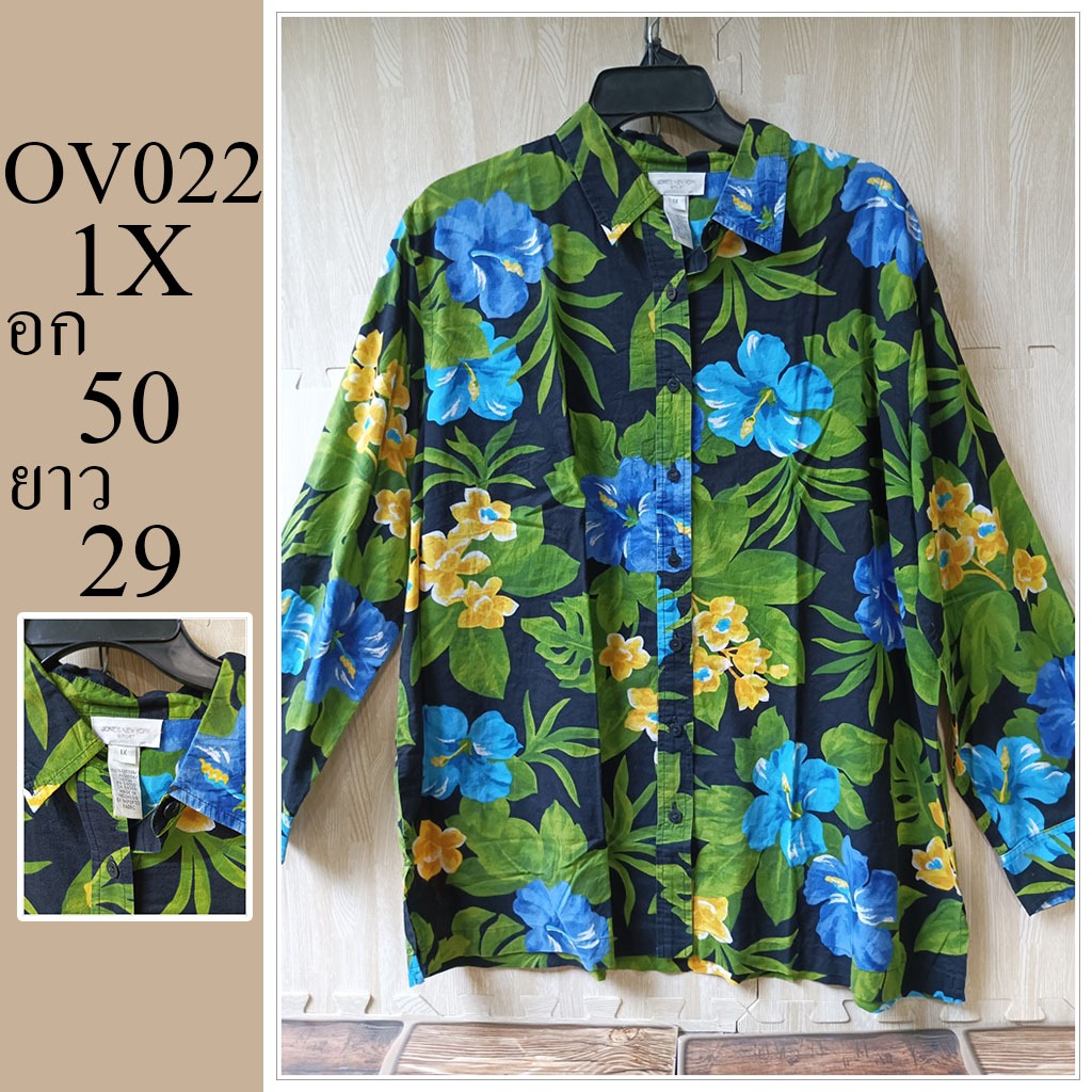 เสื้อสวาอวบ ไซส์ใหญ่ แบรนด์แท้   มือสอง ไซส์ 1X อก 50 ยาว 29 รหัส OV022